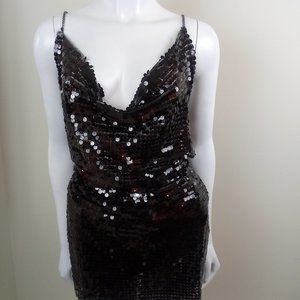 Black sequin ladies top